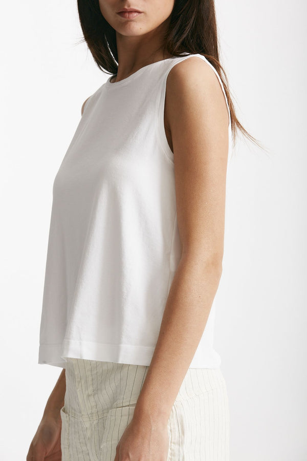 top in cotone bianco women Transit par such