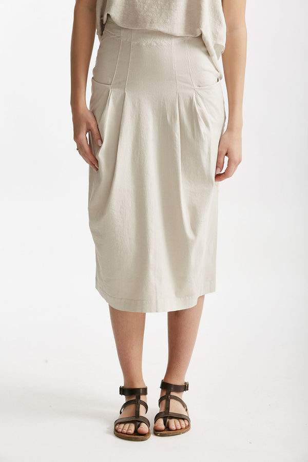 gonna midi in cotone beige women Transit par such