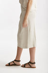 gonna midi in cotone beige women Transit par such - 2