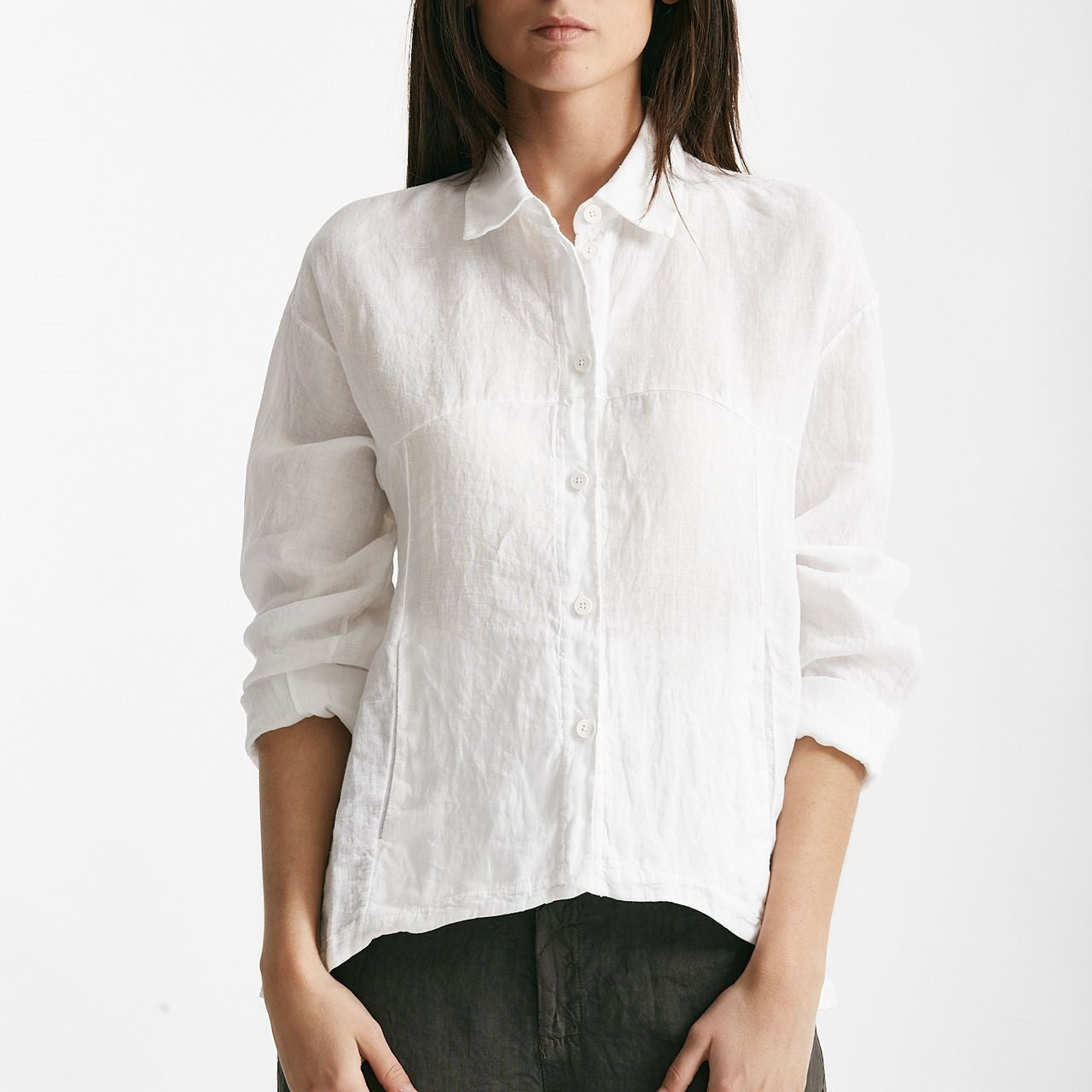 camicia in lino bianco women Transit par such - 5