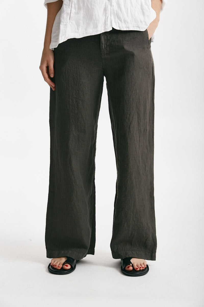pantaloni in lino grigio scuro women Transit par such - 1