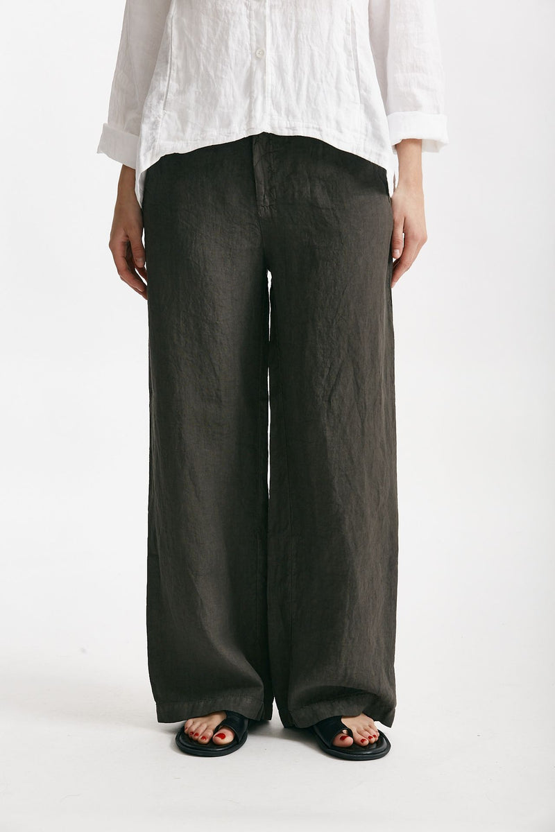 pantaloni in lino grigio scuro women Transit par such - 5