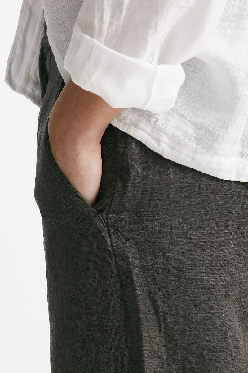 pantaloni in lino grigio scuro women Transit par such - 6