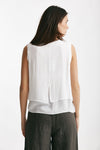 top in cotone e lino bianco women Transit par such - 4