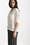 camicia in viscosa e lino panna women Transit par such - 2