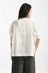 camicia in viscosa e lino panna women Transit par such - 3