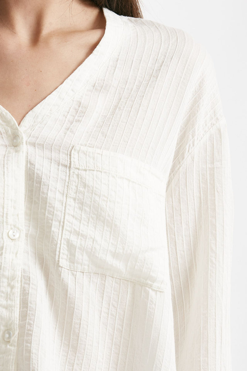 camicia in viscosa e lino panna women Transit par such - 6