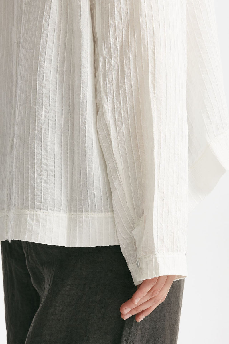 camicia in viscosa e lino panna women Transit par such - 7