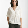 camicia in viscosa e lino panna women Transit par such - 8