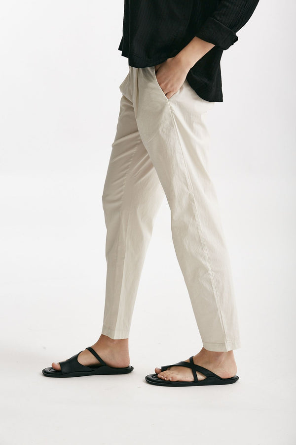 pantalone loose beige women Transit par such