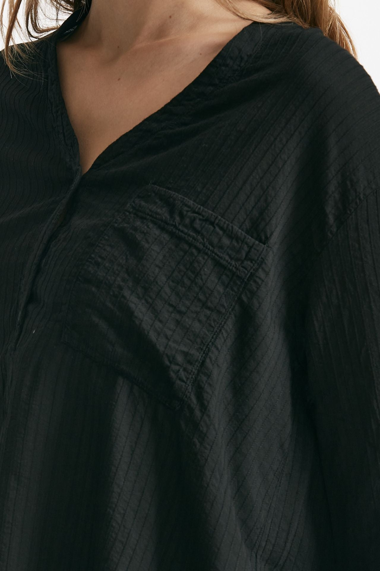 camicia in viscosa e lino nero women Transit par such - 4