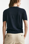 t-shirt in lino blu women Zanone - 3