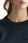 t-shirt in lino blu women Zanone - 4