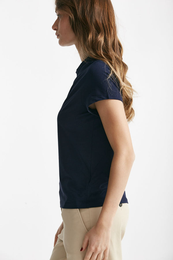 t-shirt basic ice-cotton blu aperto   women Zanone