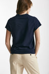 t-shirt basic ice-cotton blu aperto   women Zanone - 3