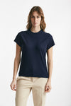 t-shirt basic ice-cotton blu aperto   women Zanone - 4