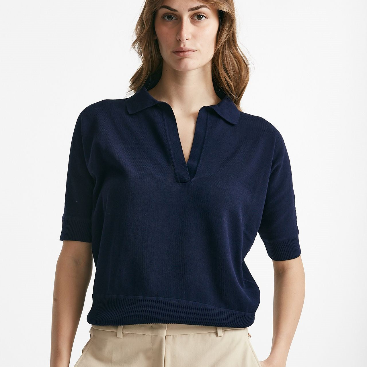 maglia in cotone blu aperto women Zanone - 7