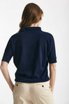 maglia in cotone blu aperto women Zanone - 3