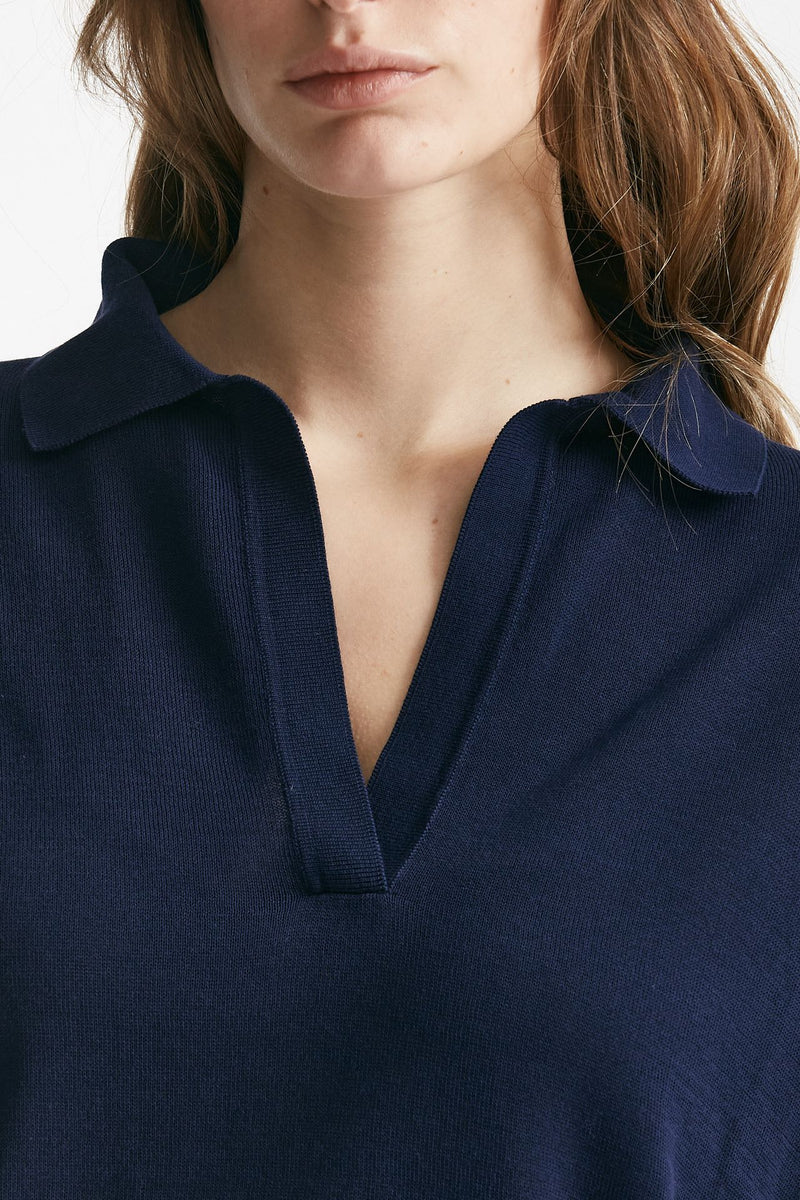 maglia in cotone blu aperto women Zanone - 5