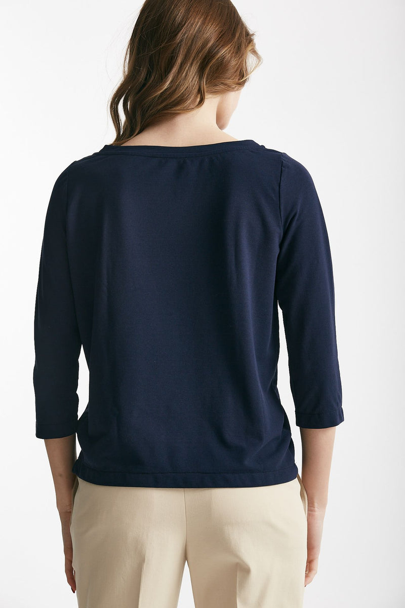 t-shirt basic ice-cotton blu aperto women Zanone - 4