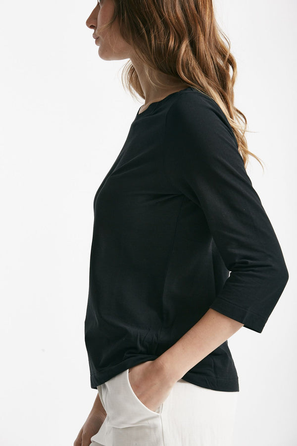 t-shirt basica ice-cotton nero women Zanone