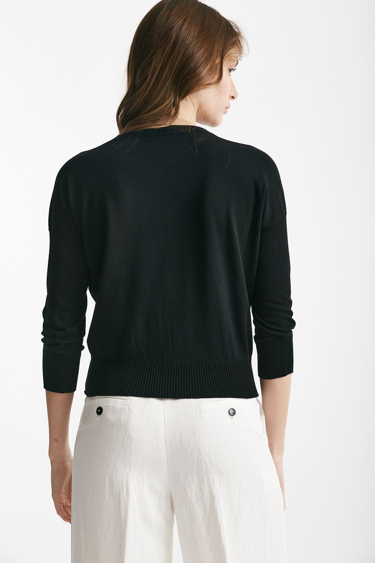 maglia in cotone e seta nero women Zanone - 3