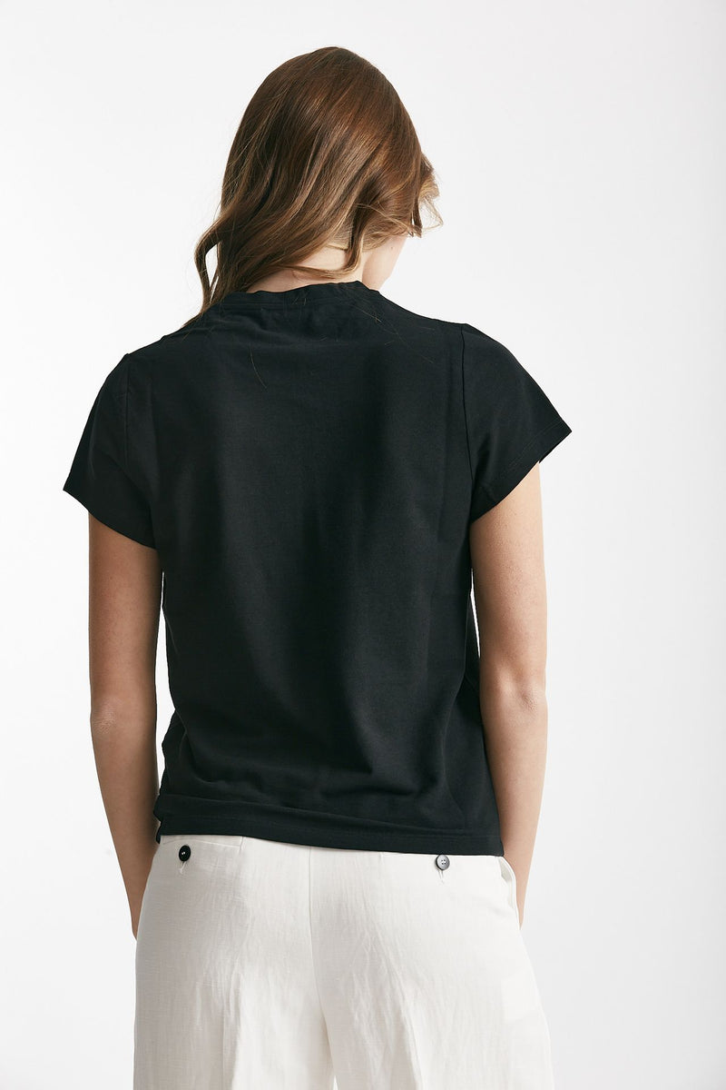 t-shirt basica ice-cotton nero women Zanone - 3
