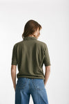 maglia in cotone verde militare women Zanone - 3