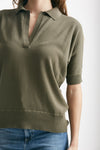 maglia in cotone verde militare women Zanone - 6