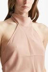 top in misto seta rosa cipria women Zanone - 4