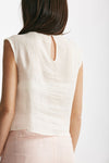 top ricamato panna girocollo women Zanone - 3