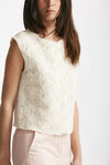 top ricamato panna girocollo women Zanone - 4