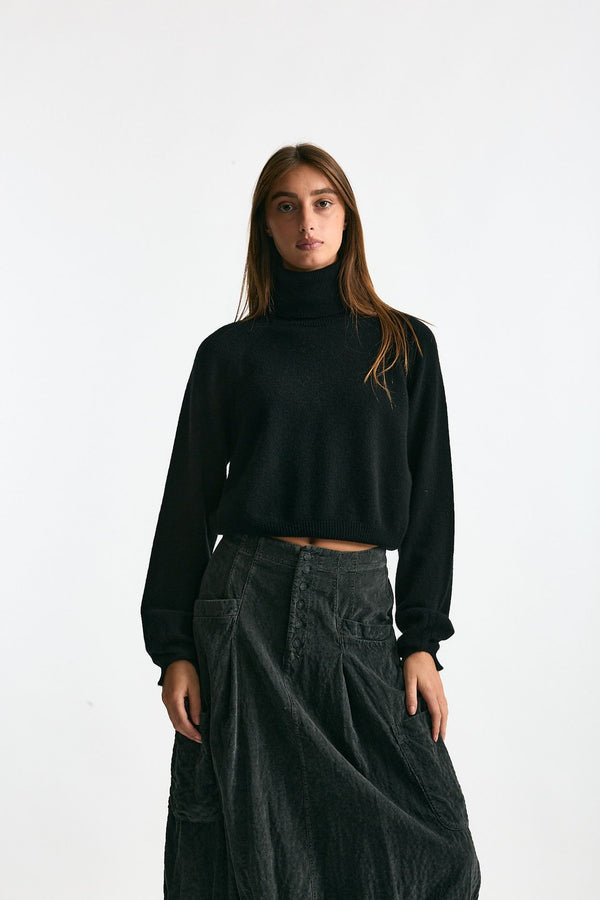 Maglia dolcevita nero women Trentatreundici