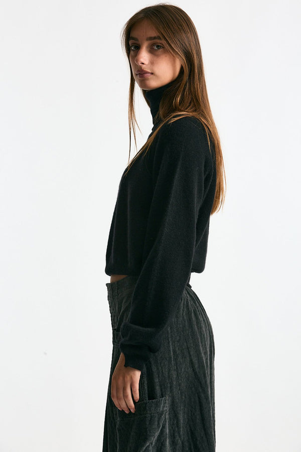 Maglia dolcevita nero women Trentatreundici