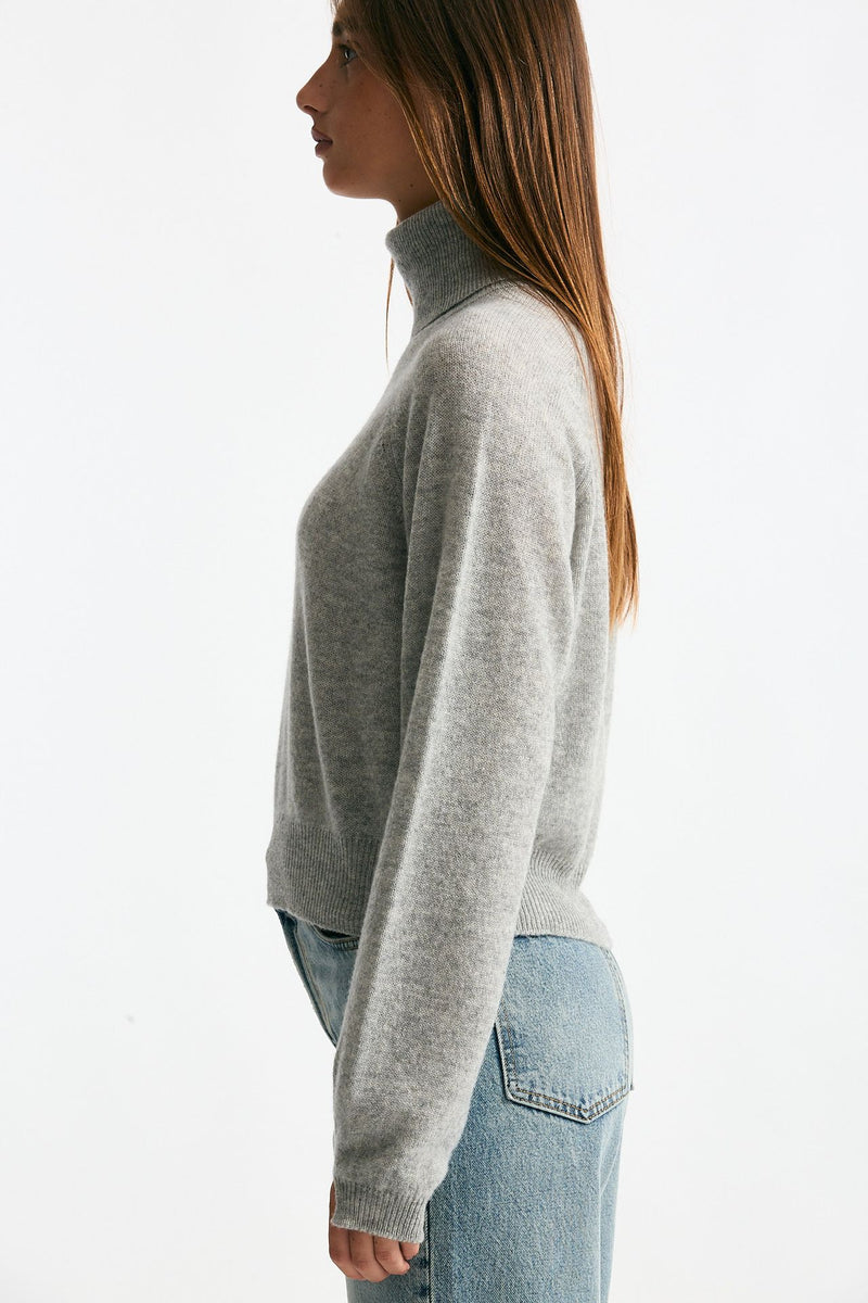 Maglia dolcevita grigio melange women Trentatreundici - 3