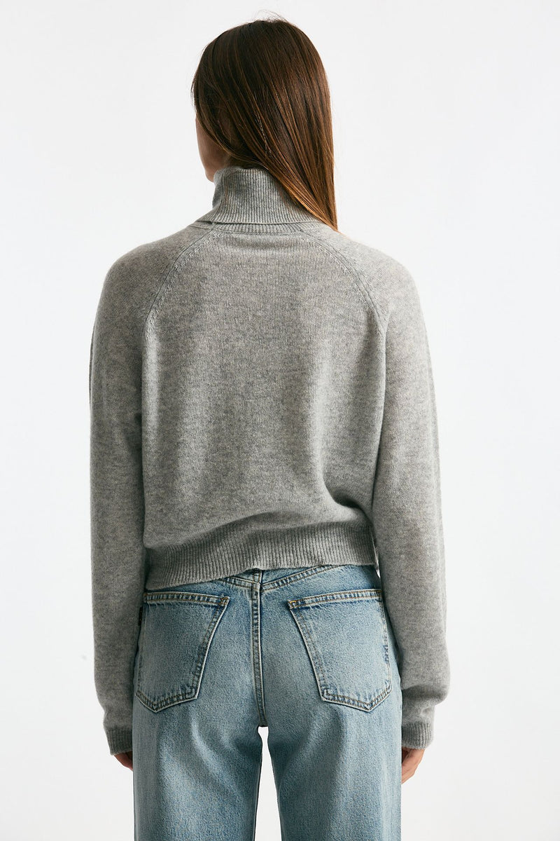 Maglia dolcevita grigio melange women Trentatreundici - 1