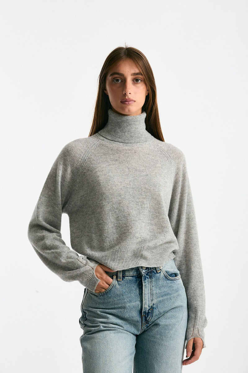 Maglia dolcevita grigio melange women Trentatreundici - 2