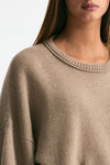 Maglia over in cashmere tortora chiaro women Trentatreundici - 4