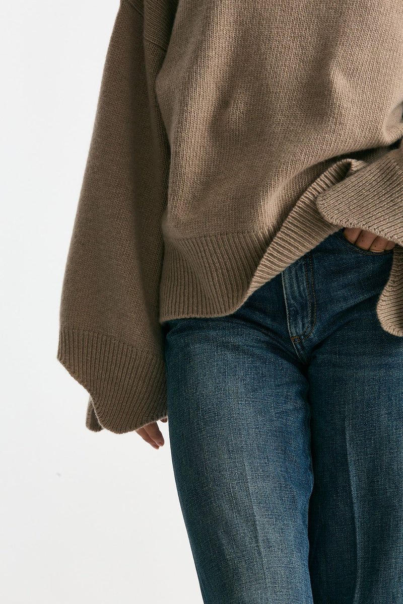 Maglia over in cashmere tortora chiaro women Trentatreundici - 5