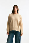 Maglia over in cashmere beige women Trentatreundici - 1