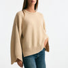 Maglia over in cashmere beige women Trentatreundici - 7