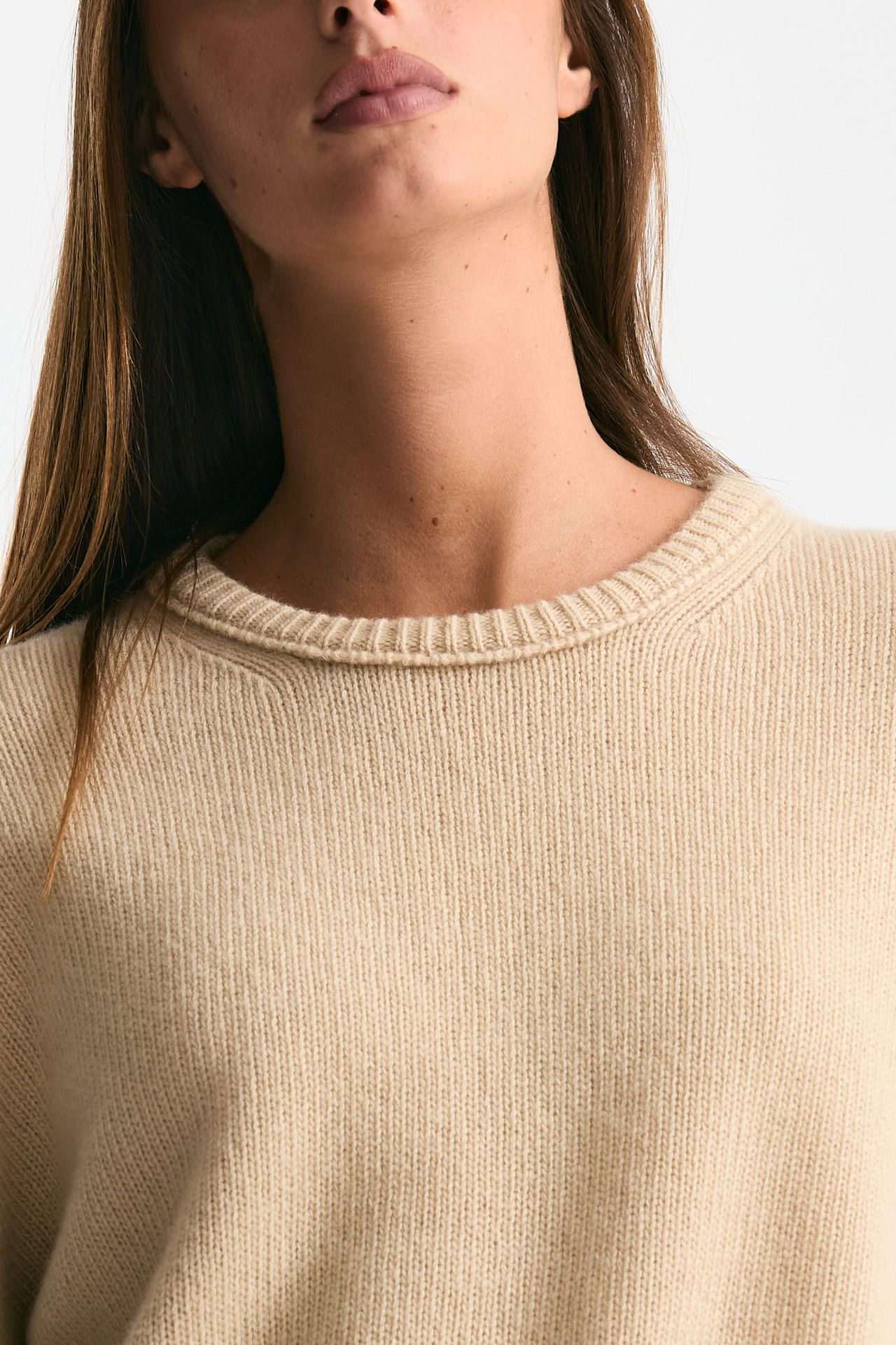 Maglia over in cashmere beige women Trentatreundici - 5