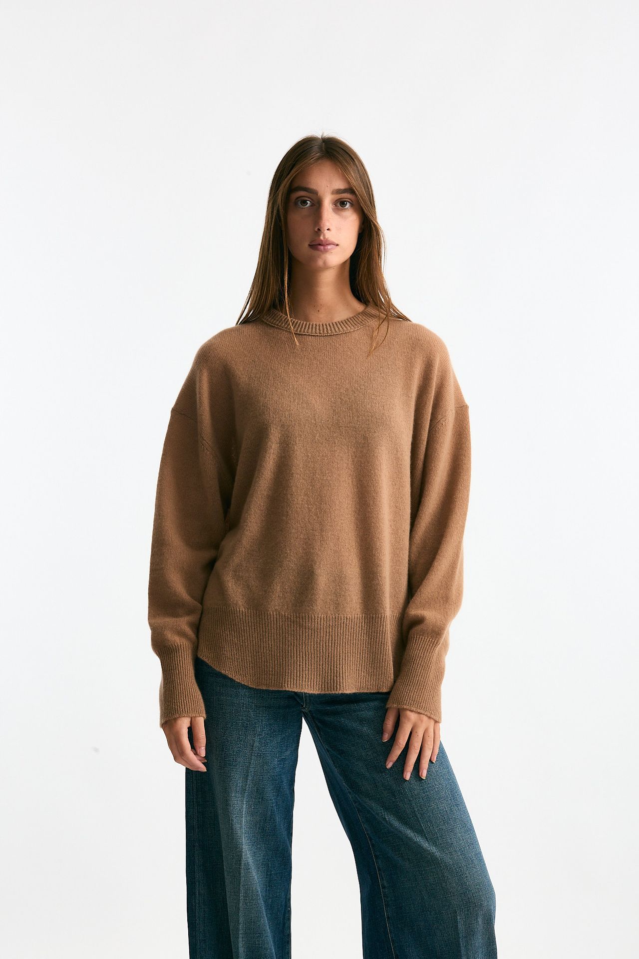Maglia over in cashmere cammello women Trentatreundici - 1