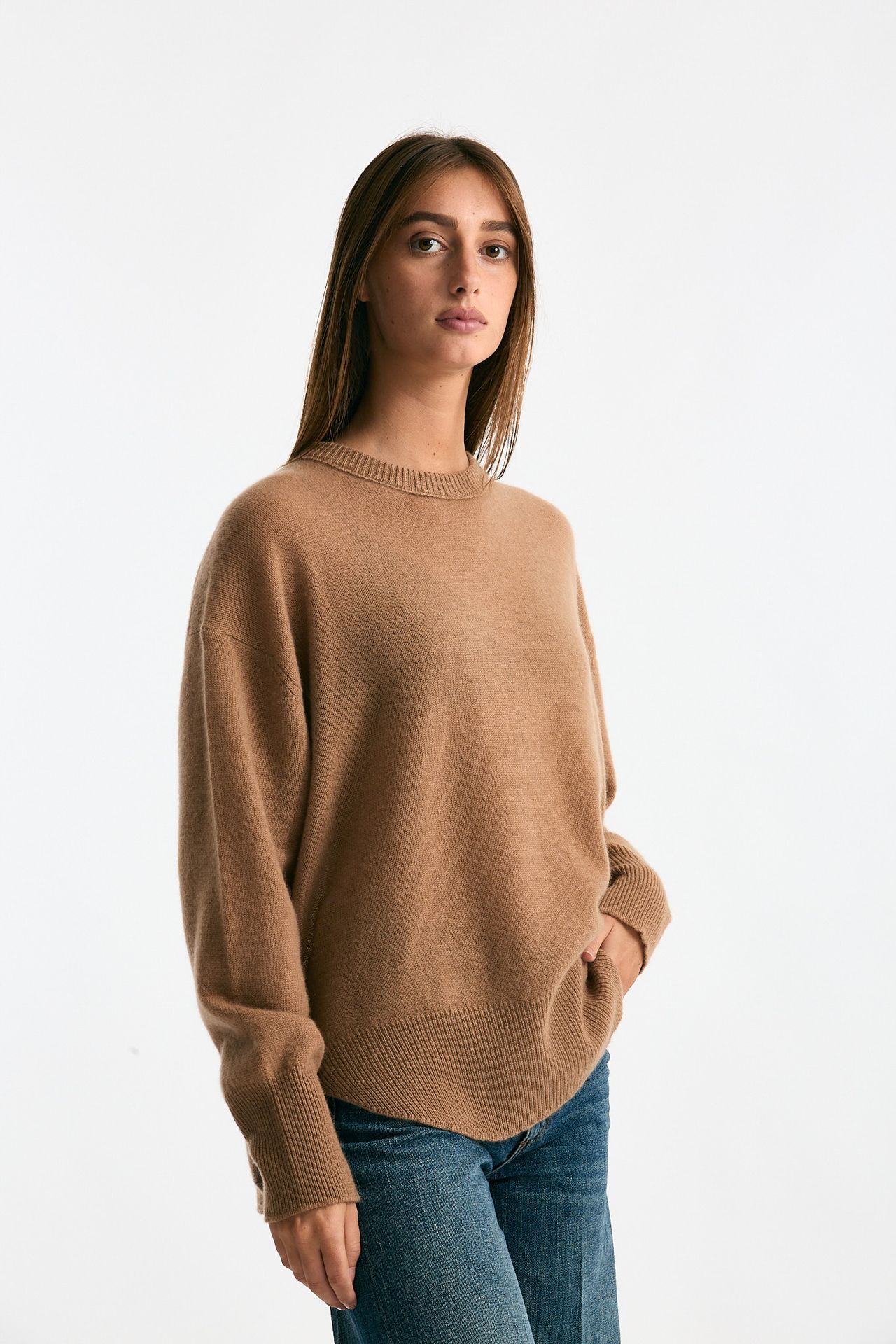 Maglia over in cashmere cammello women Trentatreundici - 4