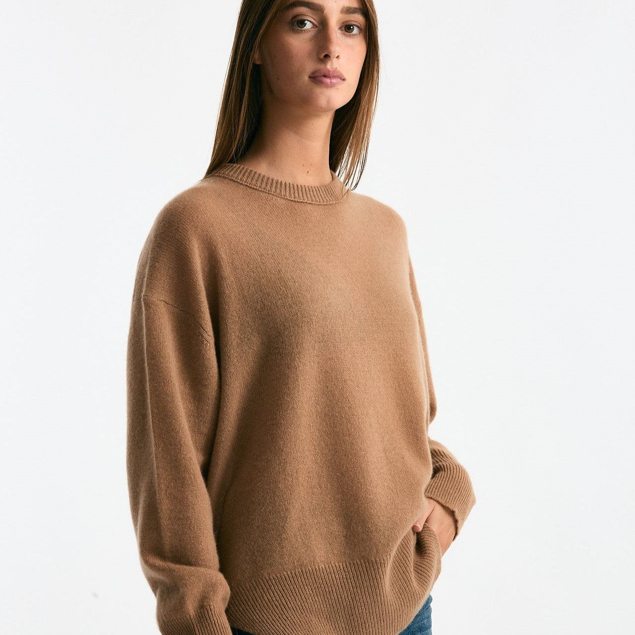 Maglia over in cashmere cammello women Trentatreundici - 7