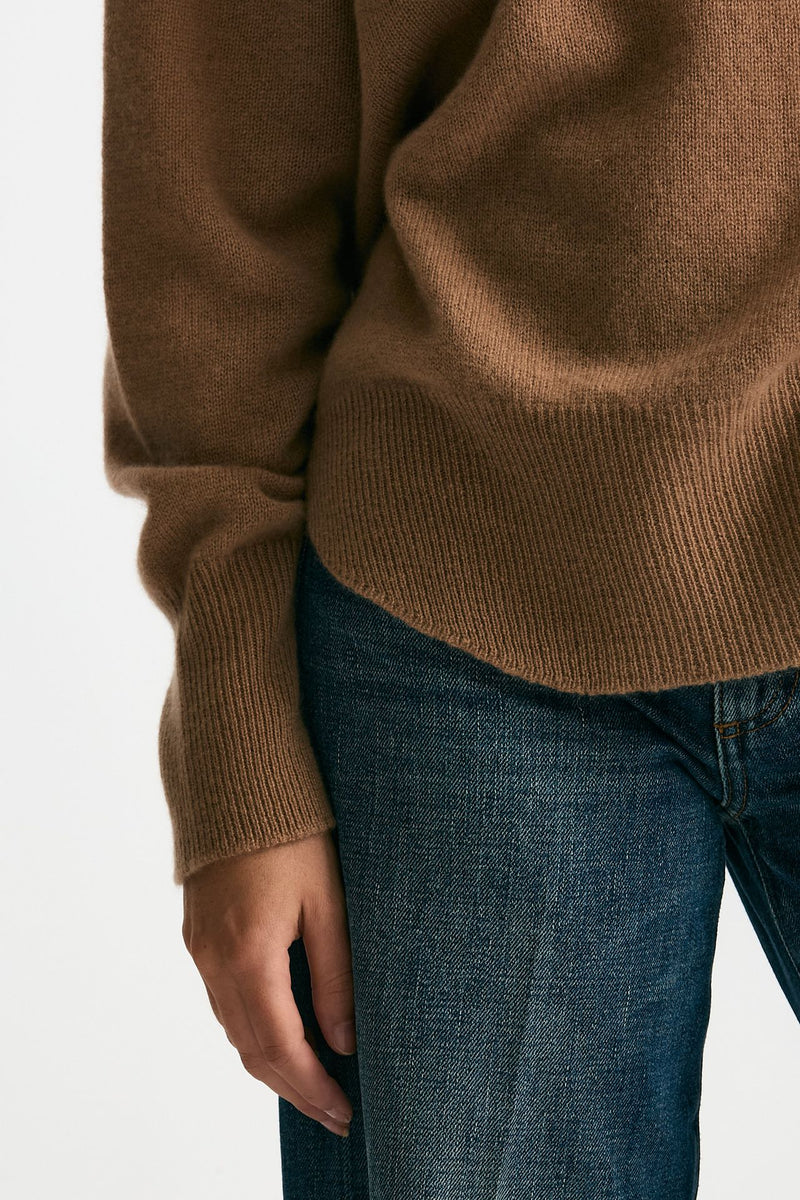 Maglia over in cashmere cammello women Trentatreundici - 6