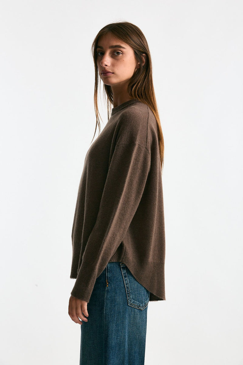 Maglia over in cashmere tortora scuro women Trentatreundici - 2