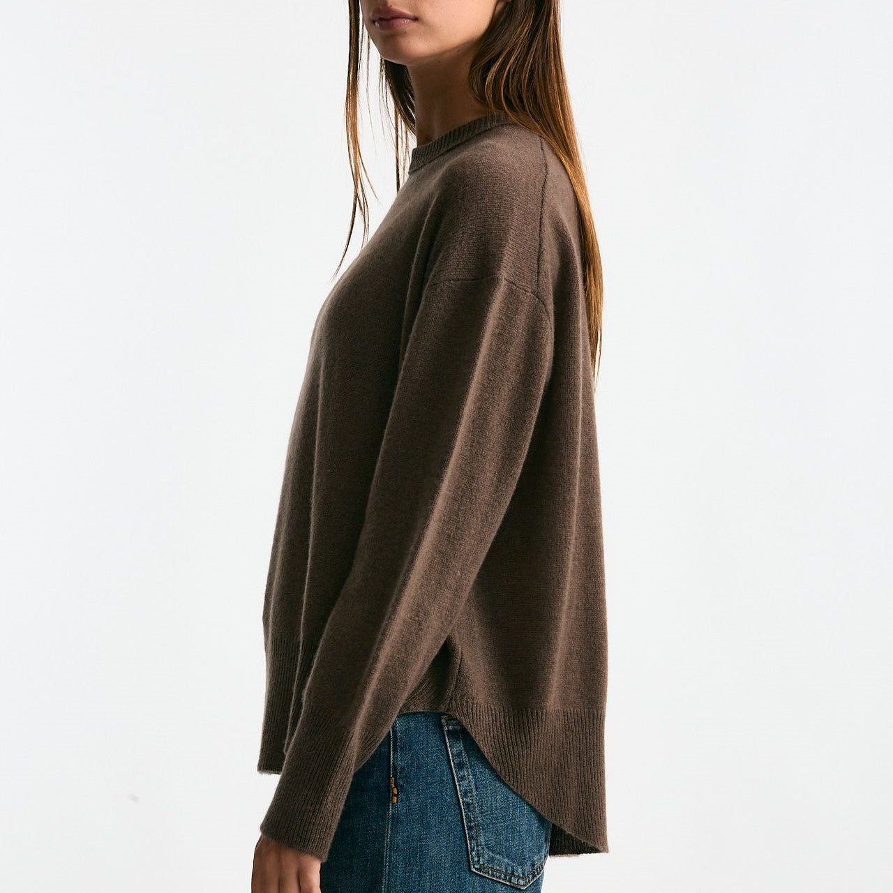 Maglia over in cashmere tortora scuro women Trentatreundici - 7