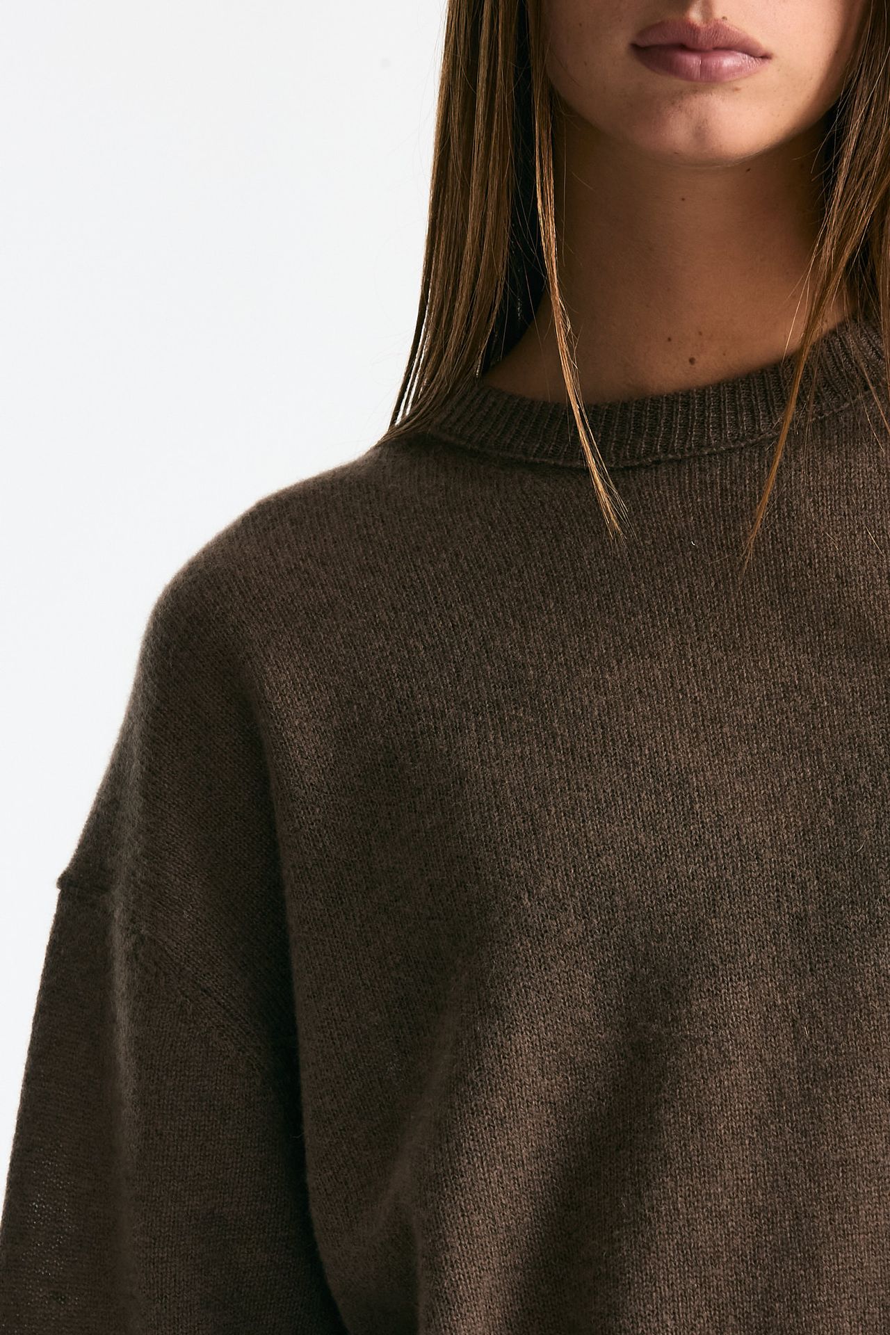 Maglia over in cashmere tortora scuro women Trentatreundici - 5