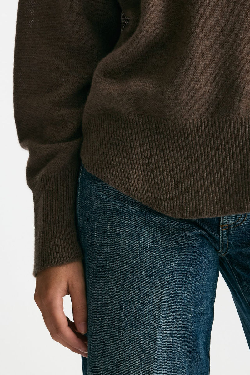 Maglia over in cashmere tortora scuro women Trentatreundici - 6